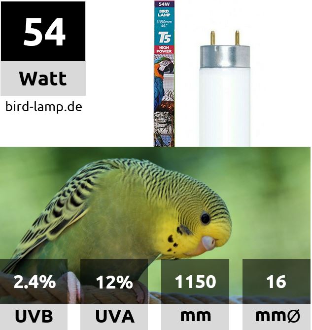 Arcadia Bird Lamp T5 UV-Leuchtstoffröhre 54W