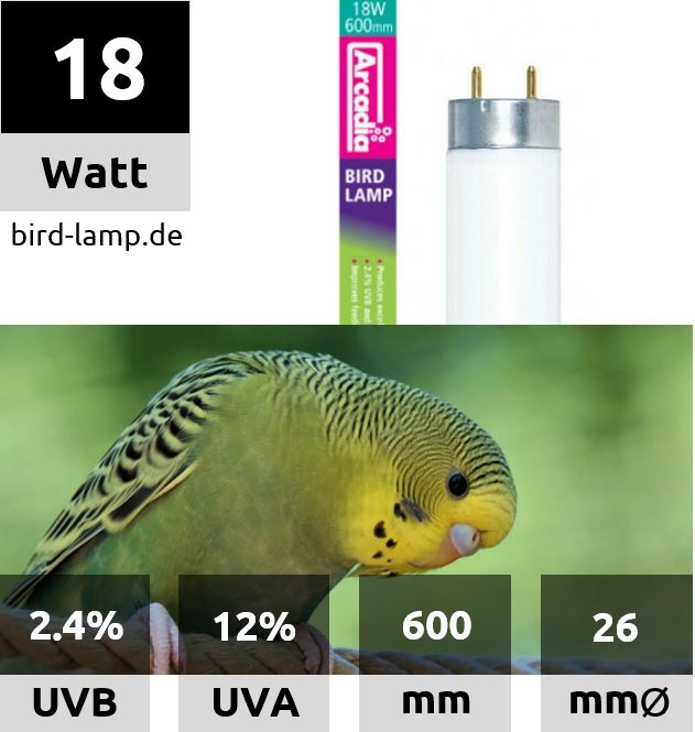 Ardacia Bird Lamp – T8 UV-Leuchtstoffröhre 18W