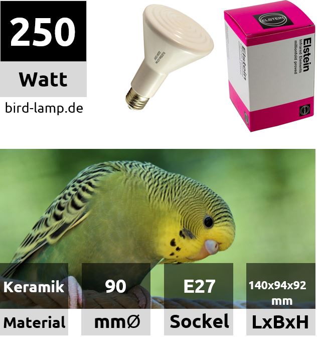 Elstein Dunkelstrahler – Wärmelampe 250 Watt