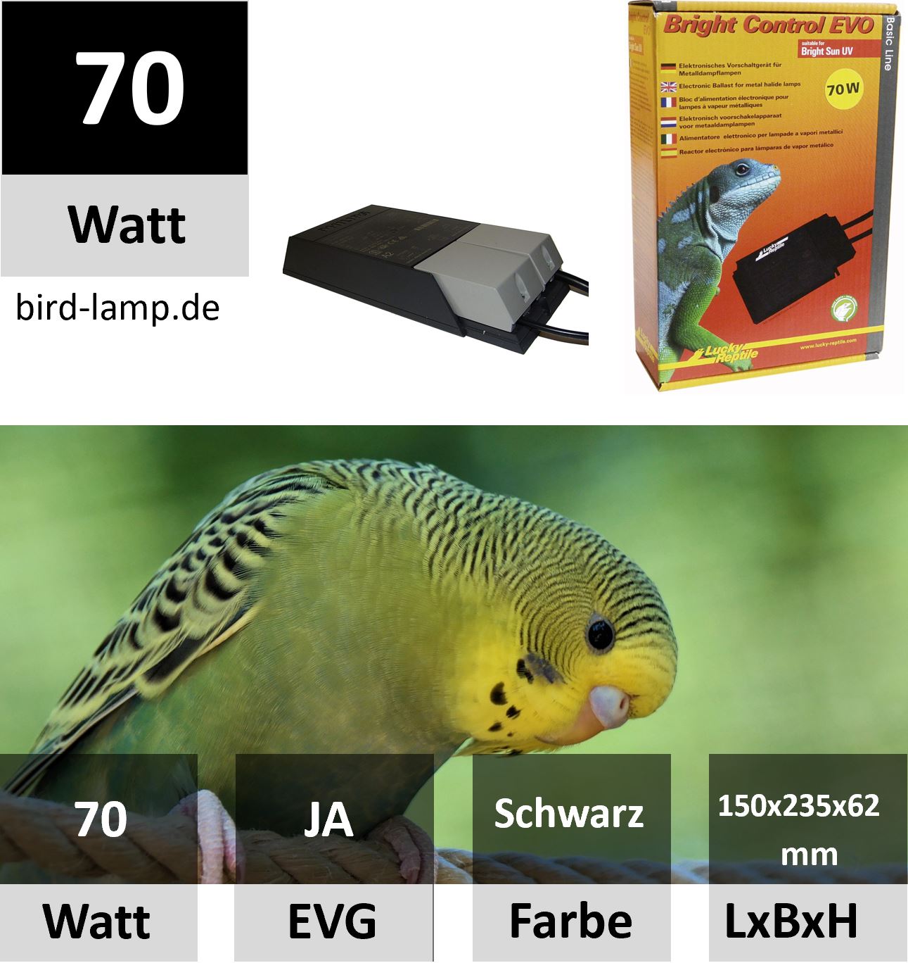 Lucky Reptile Bright Control EVO 70 Watt Vorschaltgerät