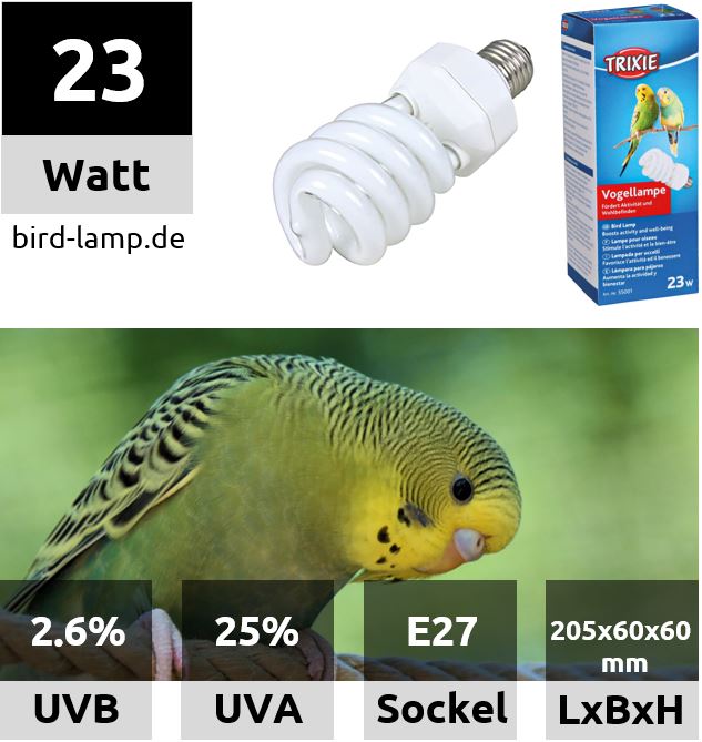 Trixie Bird Lamp – UV-Kompaktlampe 23W